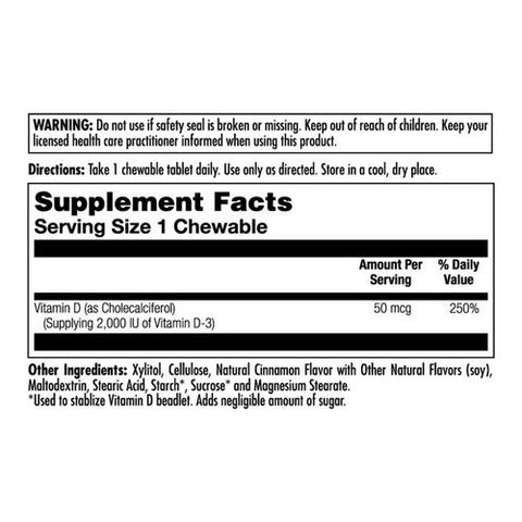 Kal, D-3 Cinnamon, 50 Mcg, 100 Chews Kal