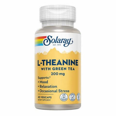 Solaray, L-Theanine, 200 mg, 45 Caps Solaray