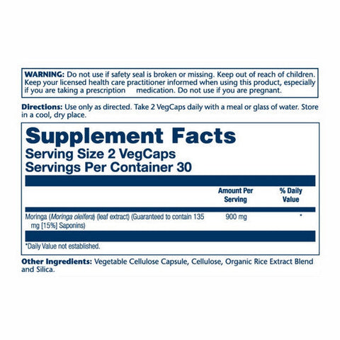 Solaray, Moringa, 900 Mg, 60 Veg Caps