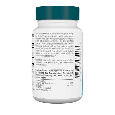 Source Naturals, Wellness Olive Leaf, 30 Tabs Source Naturals