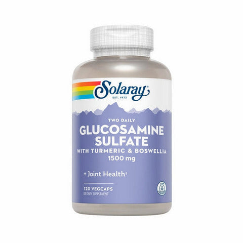Solaray, Two Daily Glucosamine Sulfate With Turmeric And Boswellia, 1500 Mg, 120 Veg Caps Solaray