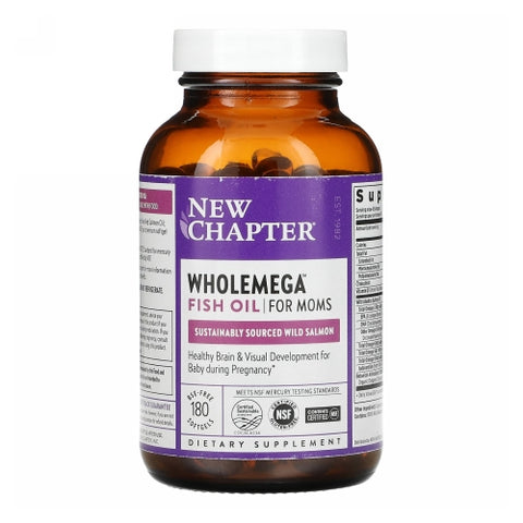 Wholemega Fish Oil for Moms 96 Veg Tabs by New Chapter
