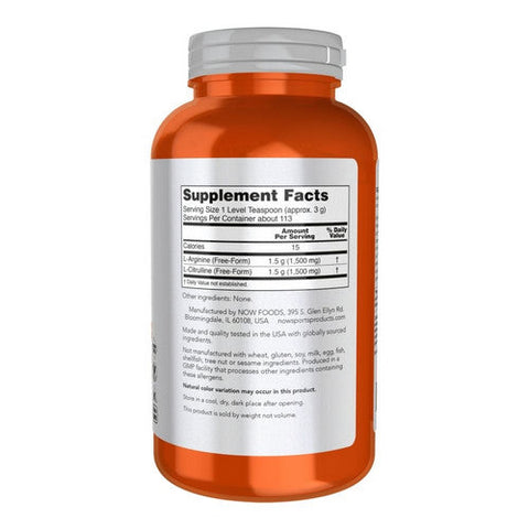 Now Foods, Arginine & Citrulline Powder, 12 Oz Now Foods