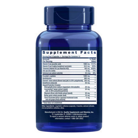 Life Extension, Anti-Alcohol HepatoProtection Complex, 60 Veg Caps Life Extension