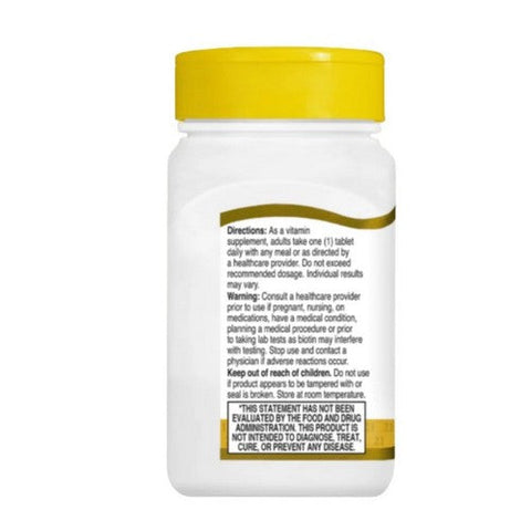 21st Century, Biotin, 800 mcg, 110 Tabs 21st Century