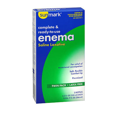 Sunmark, Complete & Ready-To-Use Enema Saline Laxative, 9 Oz Sunmark