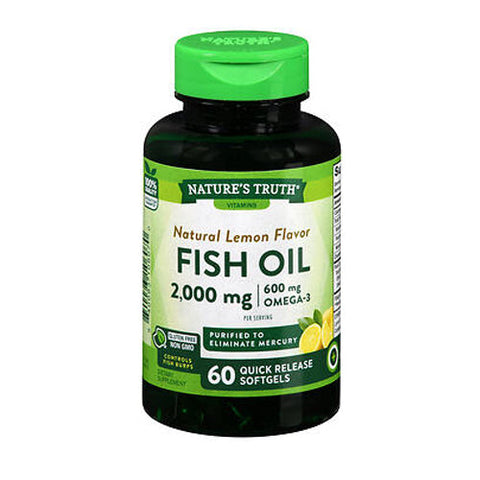 Nature's Truth, Fish Oil Quick Release Softgels Natural Lemon, 2000 Mg, 60 Caps Nature's Truth