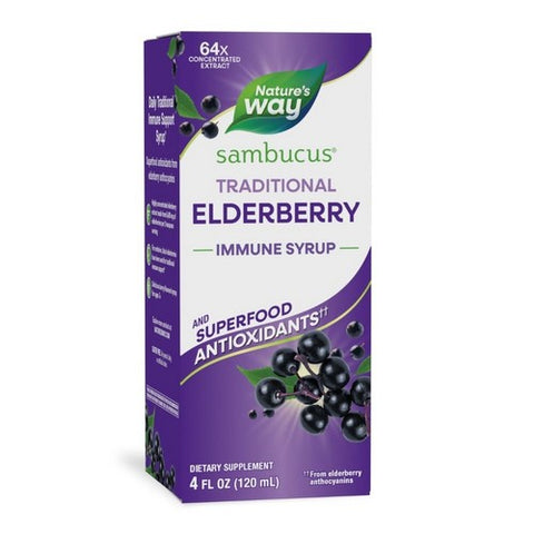 Sambucus Traditional Elderberry Immune Syrup 4 Oz by Nature's Way
