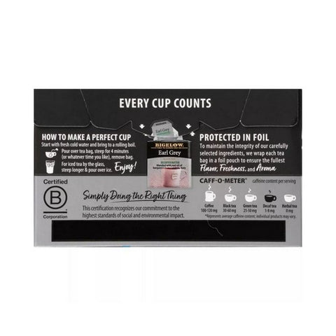 Bigelow, Earl Grey Balck Tea Decaffeinated, 1.18 Oz(Case Of 6) Bigelow