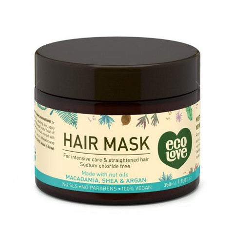 Eco Love, Hair Mask for Intensive Care & Straightened, 11.8 Oz Eco Love