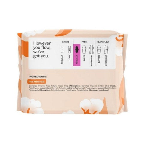 The Honey Pot, 100% Organic Cotton Cover Incontinence Non-Herbal Liners With Wings, 20 Count The Honey Pot