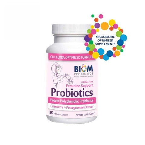 Biom Probiotics, Feminine Pro Prebiotic Cranberry, 30 Caps Biom Probiotics