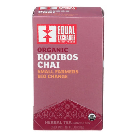 Equal Exchange, Organic Rooibos Chai Herbal Tea, 20 Bags (Case of 6) Equal Exchange