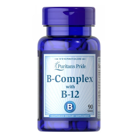 Puritan's Pride, Vitamin B-Complex and Vitamin B-12, 90 Tablets Puritan's Pride