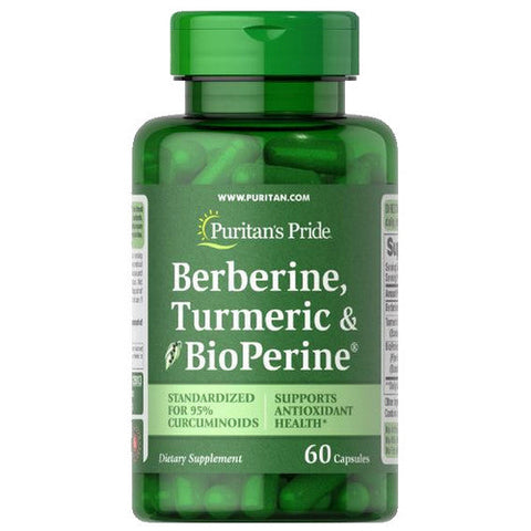 Puritan's Pride, Berberine Turmeric & BioPerine Black Pepper, 60 Capsules Puritan's Pride