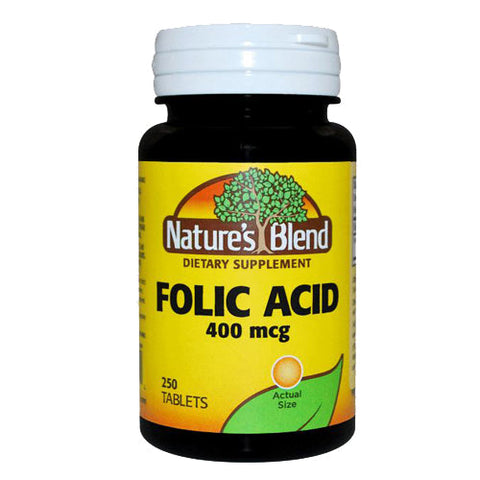 Nature's Blend, Folic Acid, 400 mcg, 250 Tabs Nature's Blend
