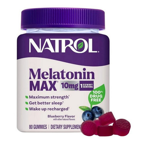 MelatoninMax Sleep Blueberry 80 Gummies by Natrol