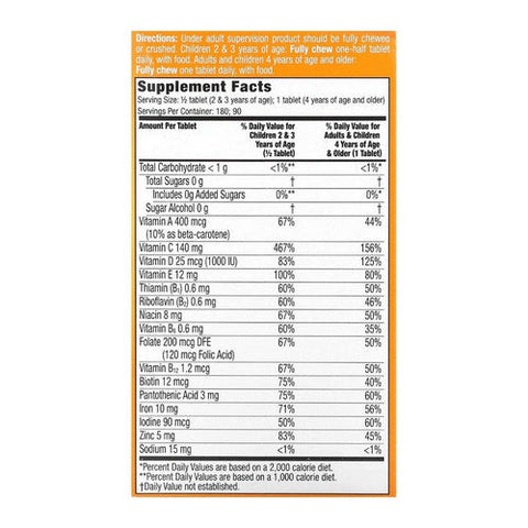Flintstones, Plus Immunity Support Children'S Multivitamin Chewable, 90 Tabs