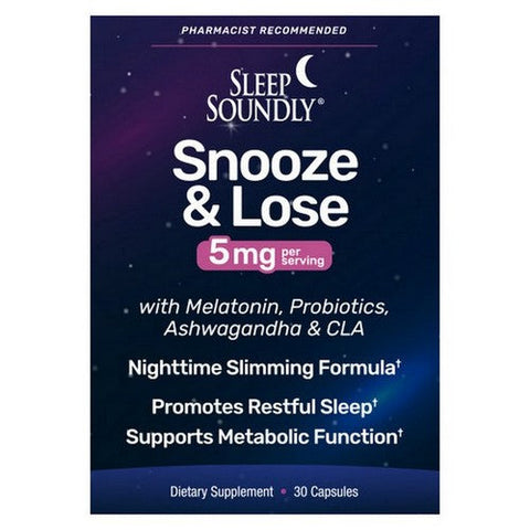 Sleep Soundly, Sleep Soundly Snooze & Lose, 5 Mg, 30 Capsules Sleep Soundly