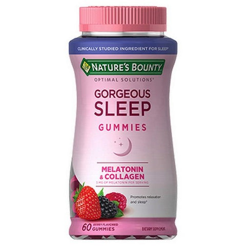 Gorgeous Sleep Gummies Melatonin With Collagen 60 Count by Nature's Bounty