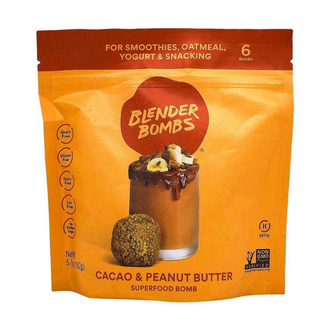Blender Bombs, Superfood Booster For Smoothies Cacao And Peanut Butter, 5.7 Oz Blender Bombs