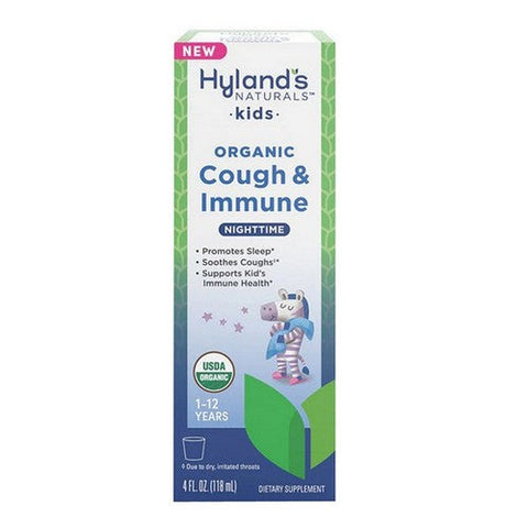 Hylands, Kids Organic Cough And Immune Nighttime, 4 Oz Hylands