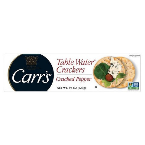 Table Water Crackers Cracked Pepper 4.25 Oz (Case Of 12) by Carrs