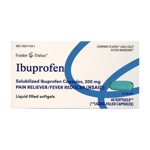Ibuprofen Coated 40 Softgels by Foster And Thrive