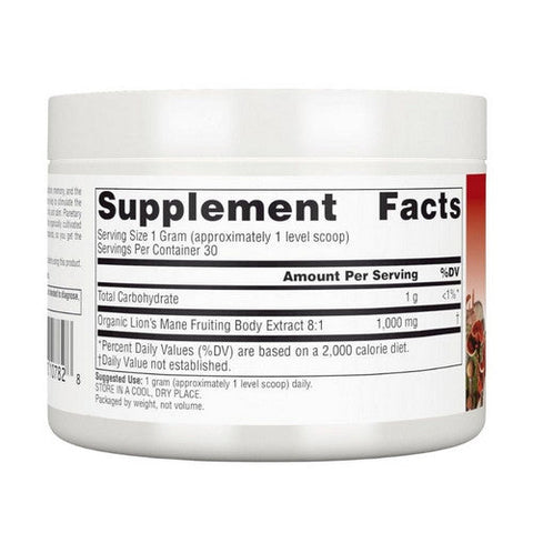 Planetary Herbals, Lion's Mane Capsules, 30 Grams Planetary Herbals