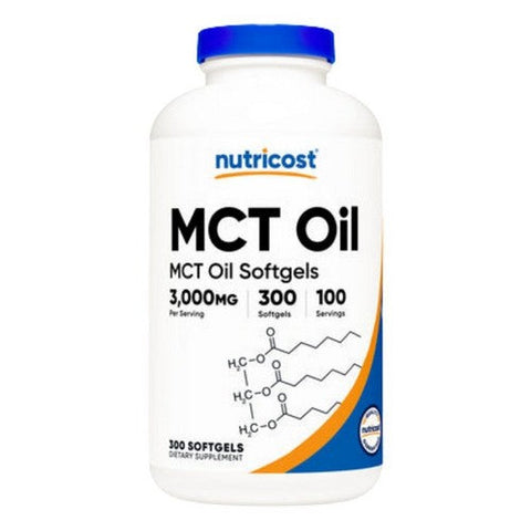 Nutricost, MCT Oil Softgels, 3000 Mg, 300 Count Nutricost