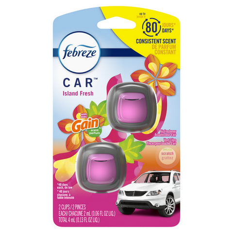 Gain Island Fresh Scent Car Air Freshener Liquid .13 Oz (Case Of 8) by Febreze