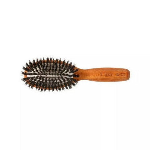 Bass Brushes, Dark Bamboo Small Oval Hairbrush, 1 Count Bass Brushes