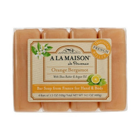 A La Maison, Bar Soap Orange Bergamot Multipack, 4 Count