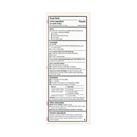 Foster And Thrive, Children's Allergy Relief Diphenhydramine HCl Cherry, 12.5 Mg, 8 Oz Foster And Thrive