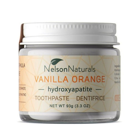 Toothpaste With Hydroxyapatite Vanilla Orange 3.3 Oz by Nelson Naturals