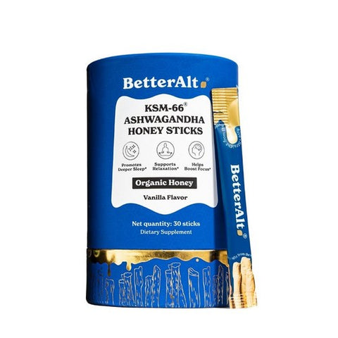 KSM-66 Ashwagandha Honey Sticks 30 Count by BetterAlt