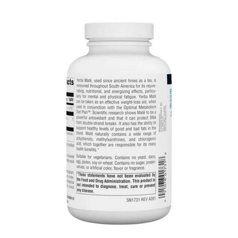 Source Naturals, Yerba Mate, 600 Mg, 180 tabs Source Naturals