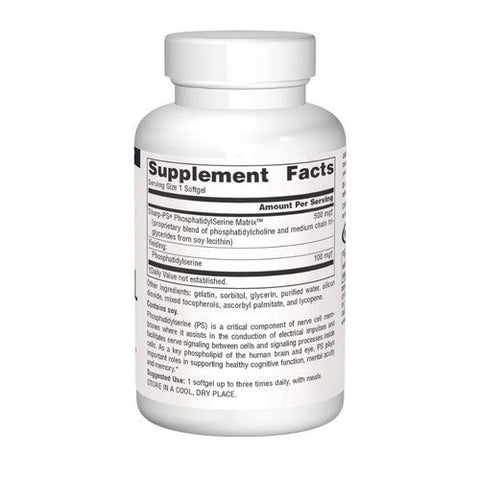 Source Naturals, Phosphatidyl Serine, 500 mg, Matrix Softgel 60 Sg