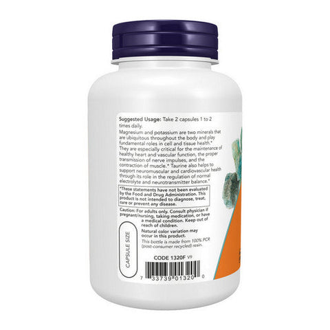 Now Foods, Magnesium & Potassium Aspartate with Taurine, 120 Caps Now Foods