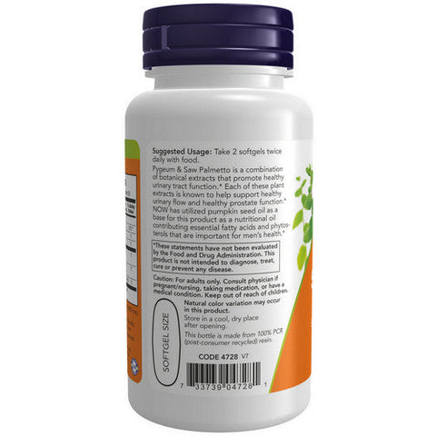 Now Foods, Pygeum & Saw Palmetto Extract, 25 mg/80 mg, 60 Sgels Now Foods