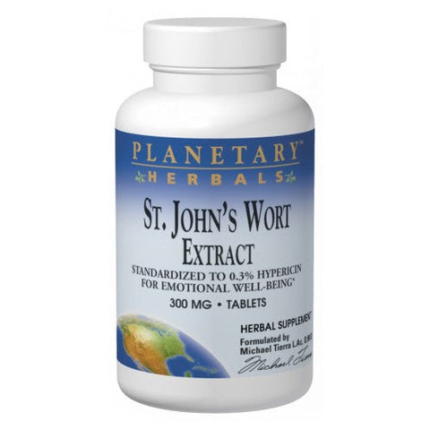 Planetary Herbals, St. John's Wort Extract, 300 MG, 90 Tabs Planetary Herbals