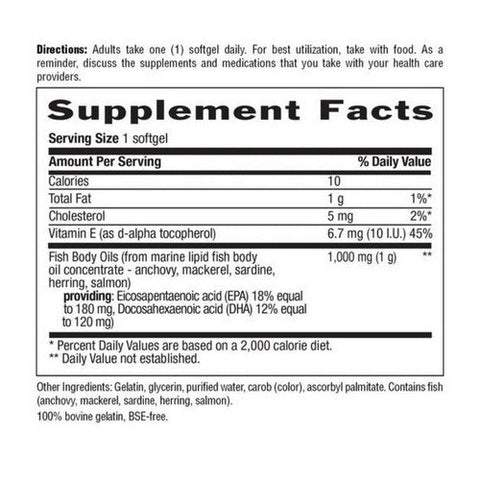 Country Life, Omega 3, Fish Body Oil, 1000 Mg, 300 Softgels