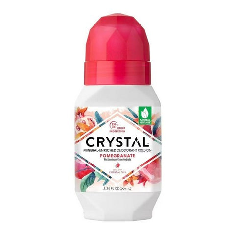 Crystal, Mineral Deodorant Roll On, Pomegranate 2.25 oz Crystal