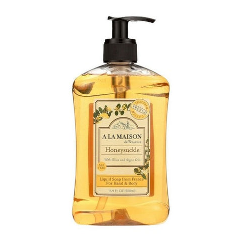 A La Maison, Liquid Soap For Hand And Body Honeysuckle, Honey Suckle, 16.9 Oz A La Maison