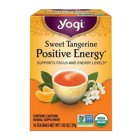Yogi, Sweet Tangerine Positive Energy, 16 bags, 1.02 oz (29 g) Yogi